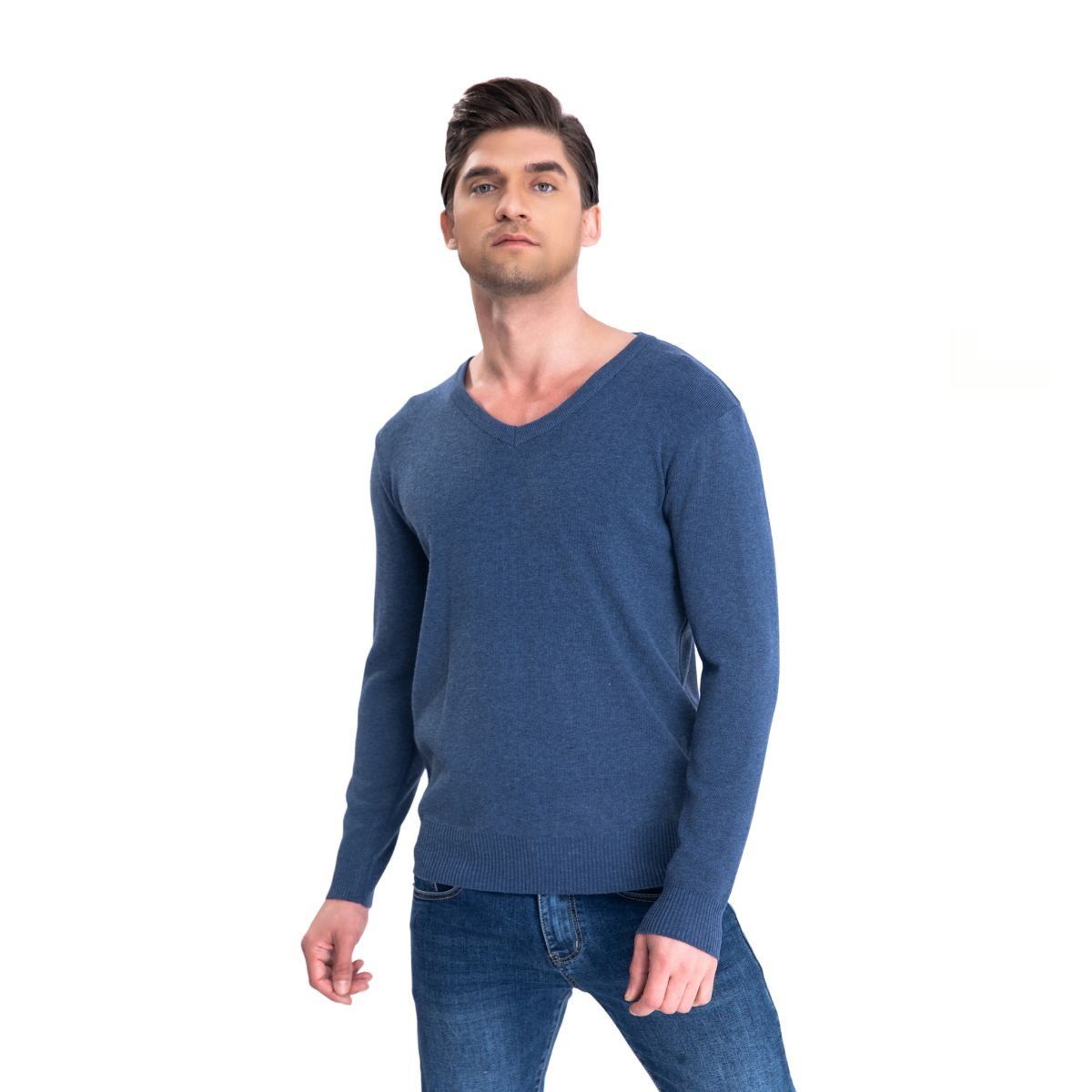LIKE SHOP - Sweater Tejido Hilo Hombre Cuello V Colores 151