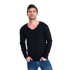 MPROPIA - Sweater Tejido Hilo Hombre Cuello V Colores 151