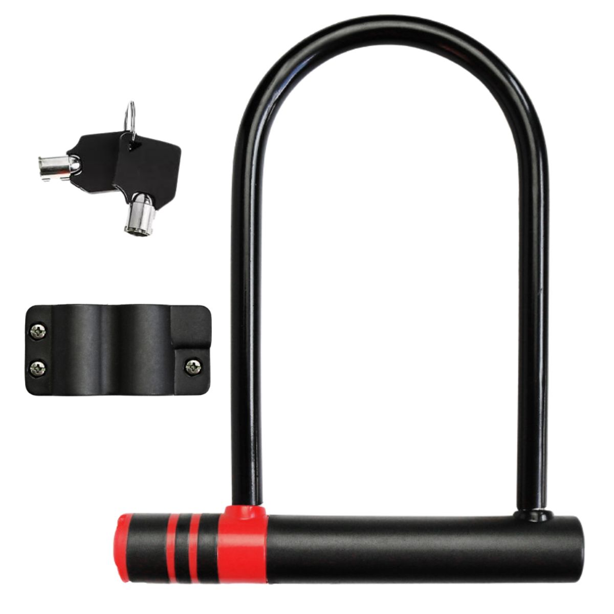 GENERICO - Candado U Lock Para Bicicleta Y Moto 2 Llaves Anti Robo