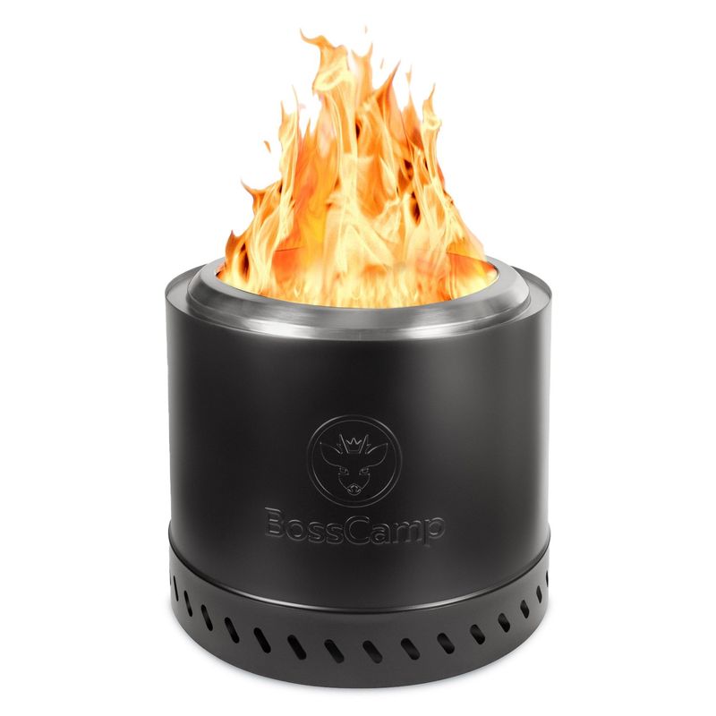 BOSSCAMP - Brasero Fogón FireBoss Terraza Exterior Sin Humo 35Cm Black BossCamp