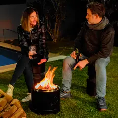 BOSSCAMP - Brasero Fogón FireBoss Terraza Exterior Sin Humo 35Cm Purple BossCamp
