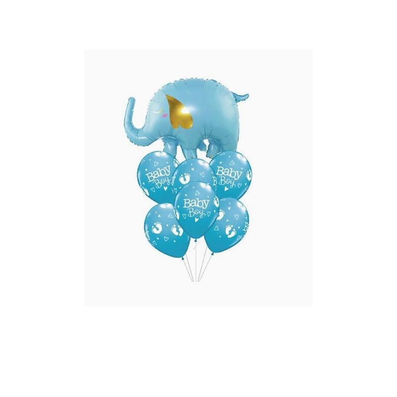 GENERICO - Set de Globos Elefante Celeste