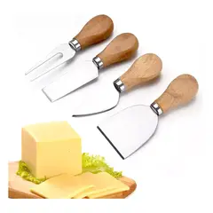 GENERICO - Juego Kit X4 Cuchillos Cortador De Queso Herramienta Cocina