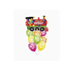 GENERICO - Set de Globos Tren Surtido Tricolor