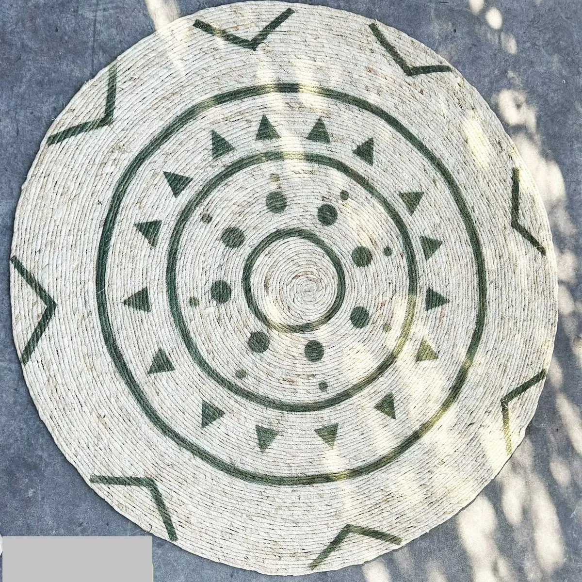 ANGELES DEL HOGAR - Alfombras de Yute Redondas 120 cm