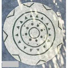 ANGELES DEL HOGAR - Alfombras de Yute Redondas 120 cm