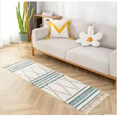ANGELES DEL HOGAR - Alfombras Pasilleras de Lino 60 cm x 210 cm