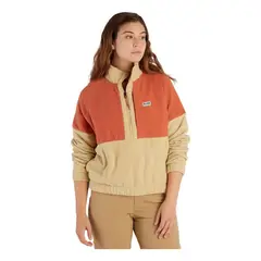 MARMOT - Polar Mujer Medio Cierre Retro Rocklin Naranja