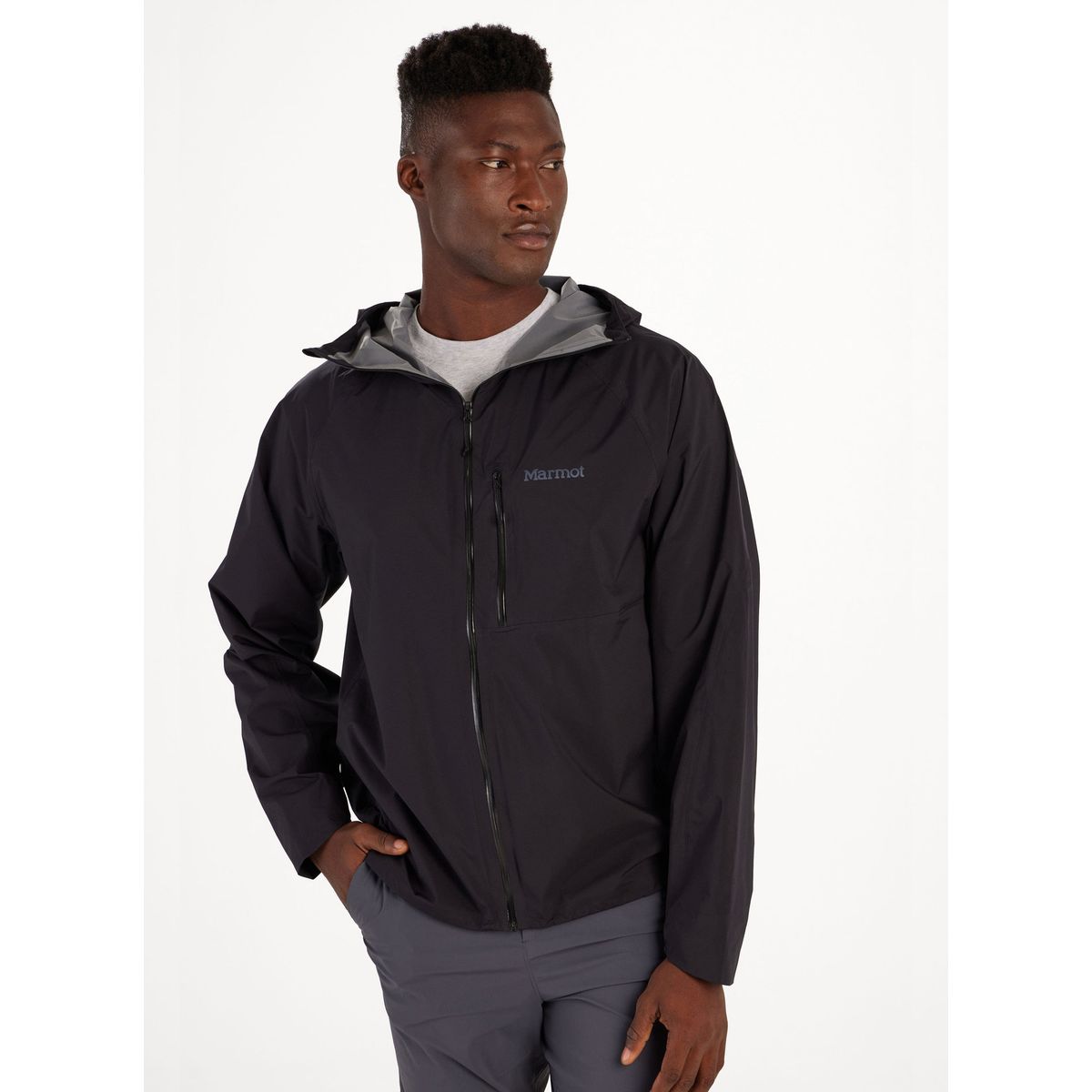 MARMOT - Chaqueta Hombre Impermeable Superalloy Negro Marmot