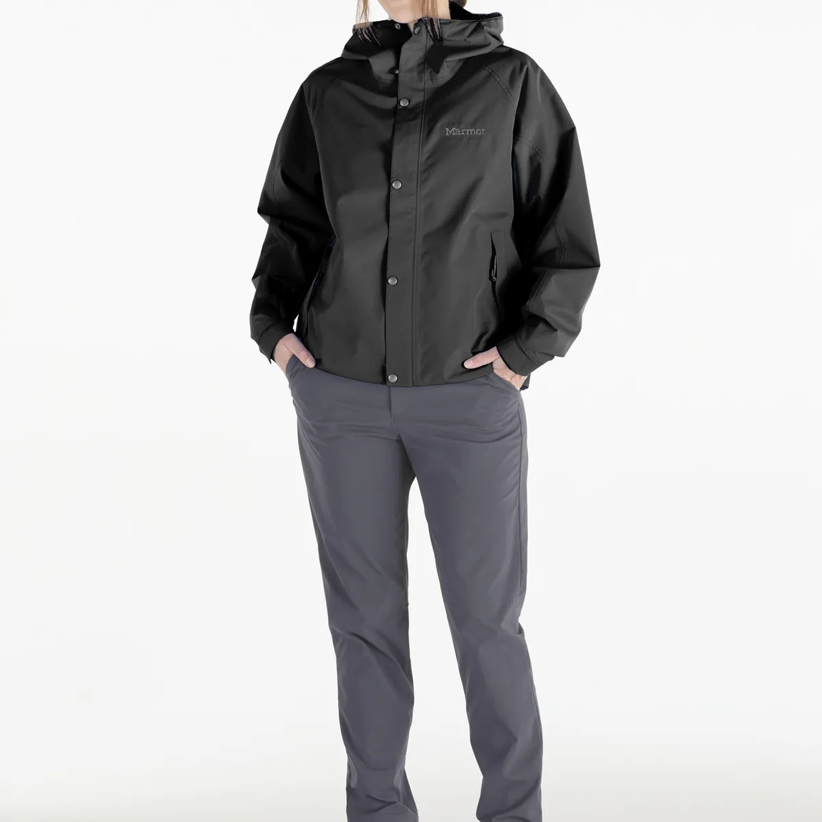 MARMOT - Chaqueta Mujer Impermeable Cascade Negro Marmot