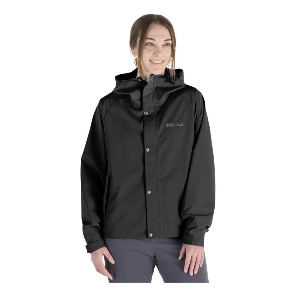 MARMOT - Chaqueta Mujer Impermeable Cascade Negro Marmot