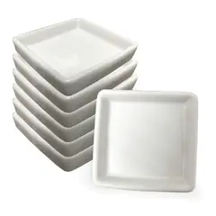 GENERICO - Pocillo Cuadrado Cerámica Para Salsa Soya Pebre 82x22cm X6