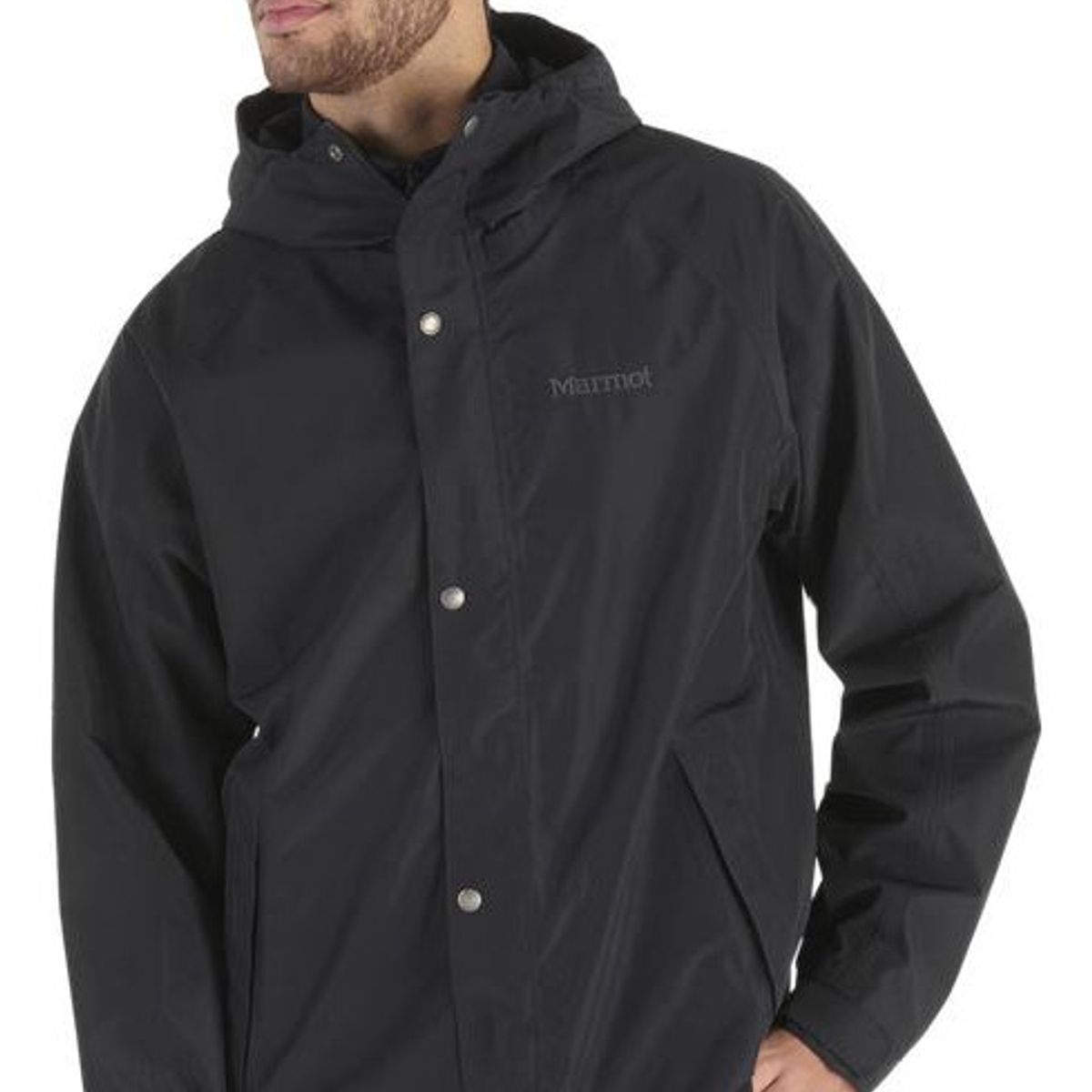 MARMOT - Chaqueta Hombre Impermeable Cascade Negro Marmot