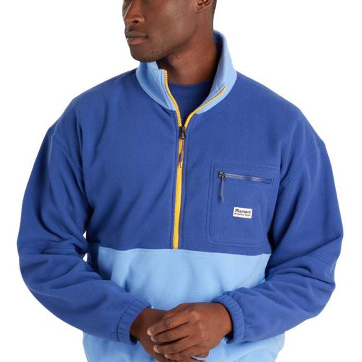 MARMOT - Polar Hombre Retro Rocklin 45323 Zip Azul Marmot