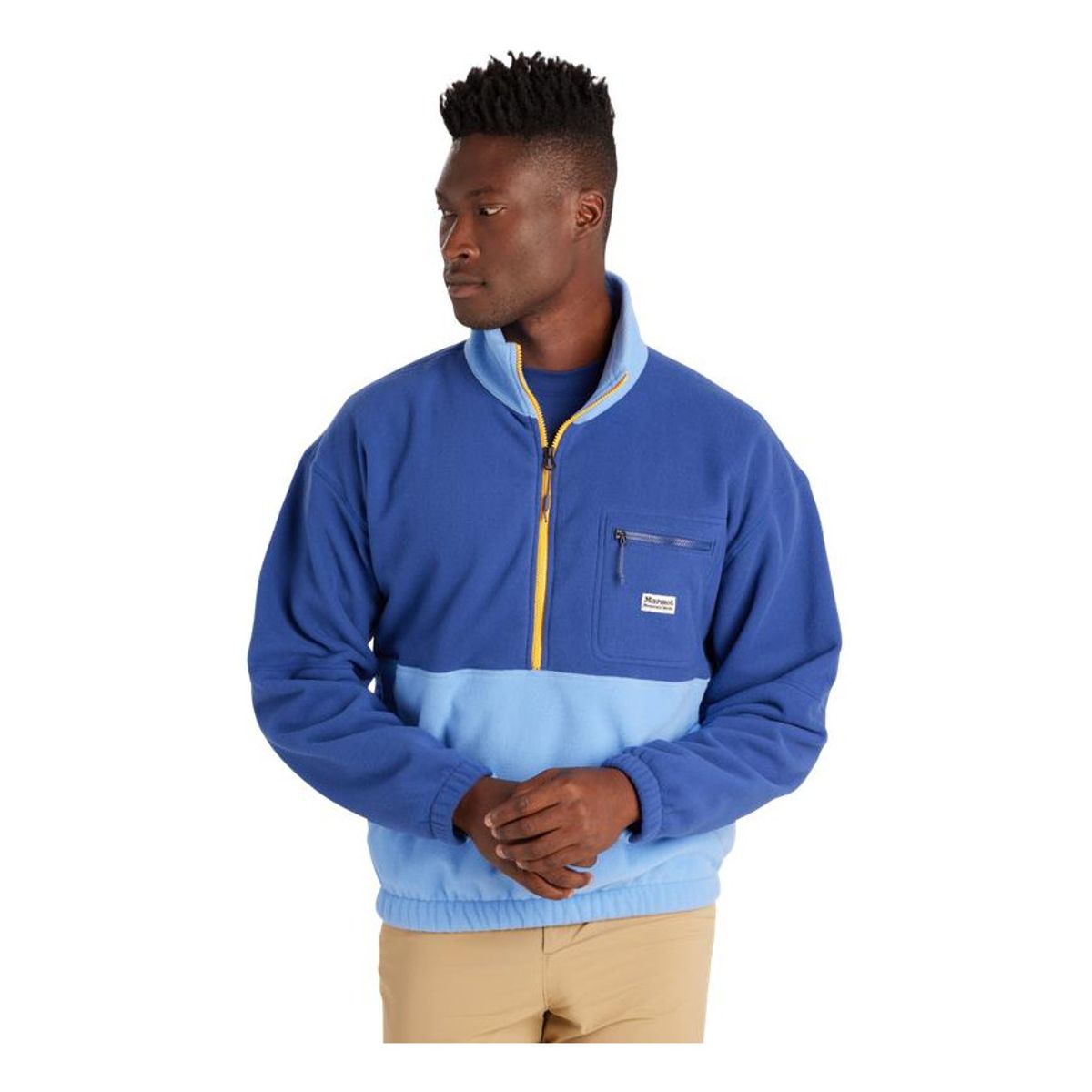 MARMOT - Polar Hombre Retro Rocklin 45323 Zip Azul Marmot