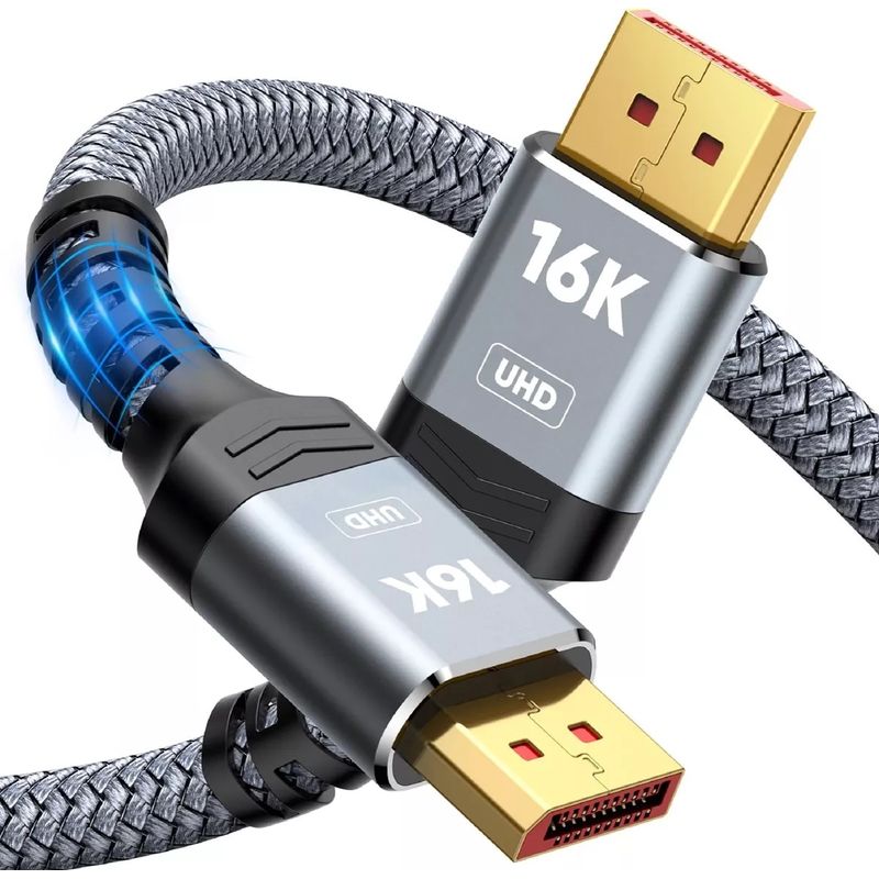 GENERICO - Cable Displayport 2.1 (16k 30Hz / 8K 120Hz 4k 240Hz) 2 mts