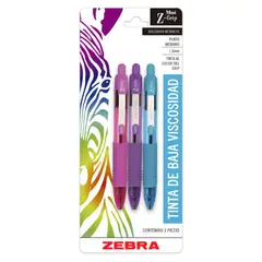 ZEBRA - Bolígrafo-Tinta Baja Viscosidad Mini Z-Grip Lila-Rosa-Verde