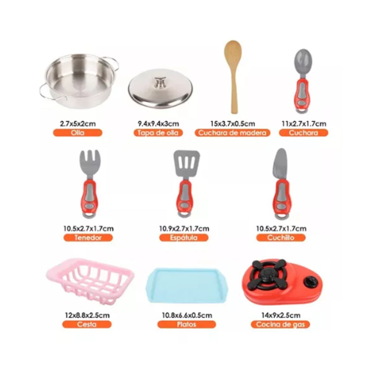 GENERICO - Cocina De Juguetes 42 Piezas Set Kits Y Comidas Para Niños