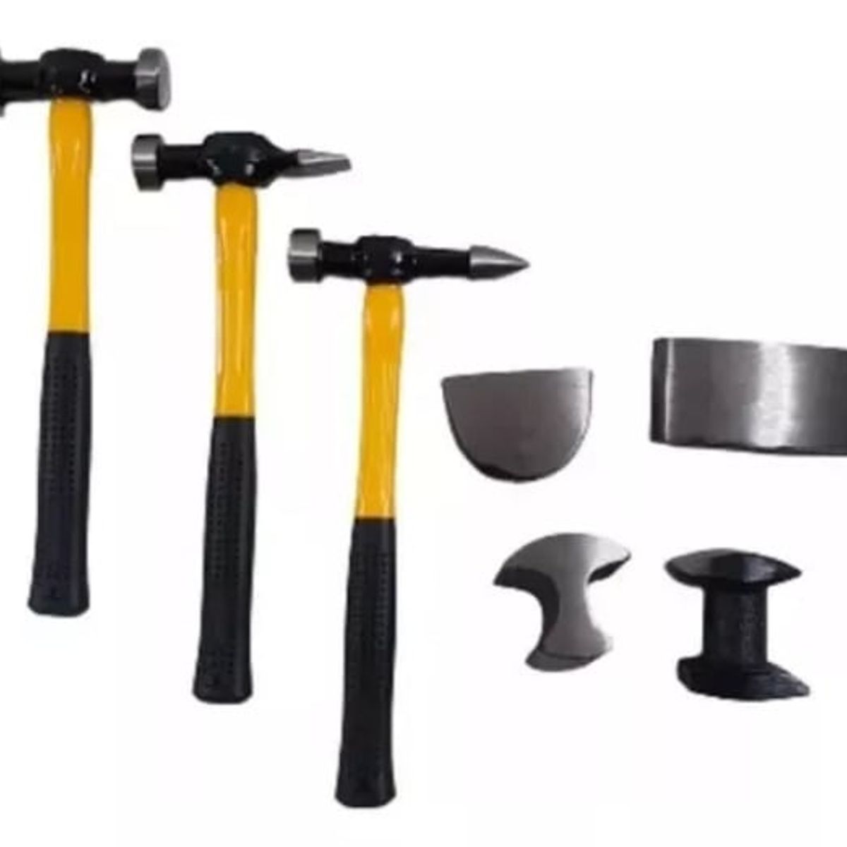 GENERICO - Kit Set 7 Piezas Martillos Desabolladores Crownman