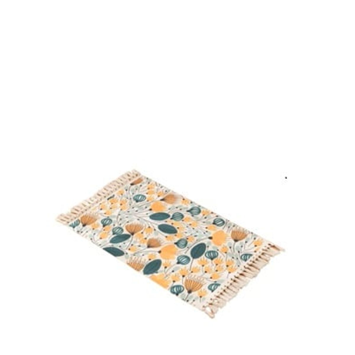 ANGELES DEL HOGAR - Alfombra de lino Bajada de Cama Estilo Étnico100x60cm Diseño 3