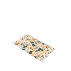 ANGELES DEL HOGAR - Alfombra de lino Bajada de Cama Estilo Étnico100x60cm Diseño 3
