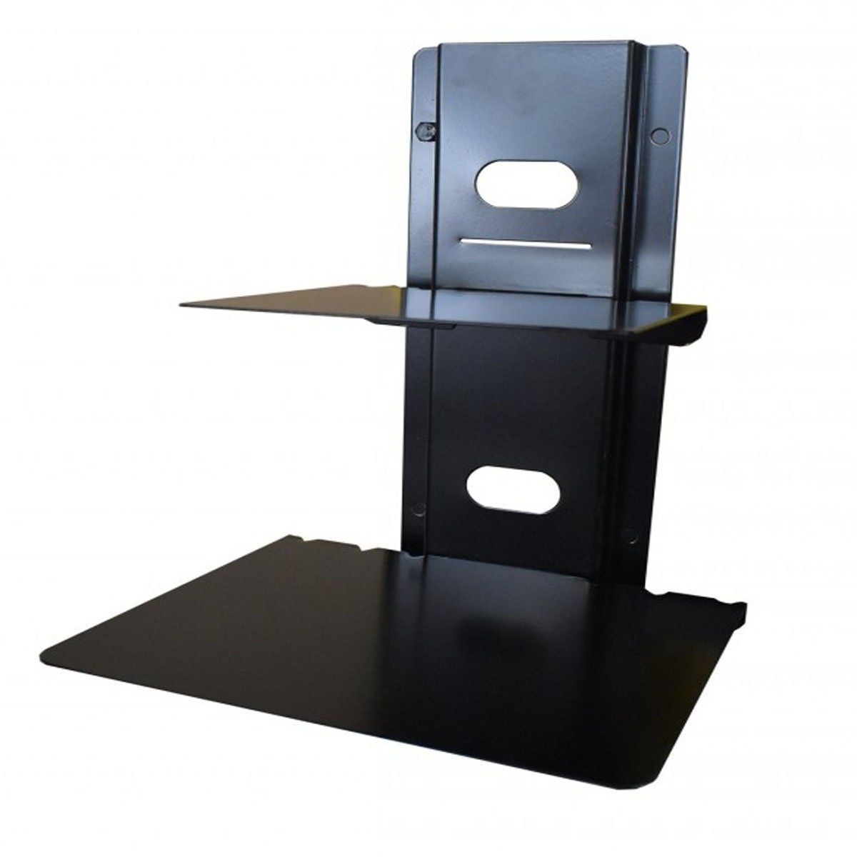 GENERICO - SOPORTE DOBLE PARA BLU-RAY DVD DECO METALICO NEGRO