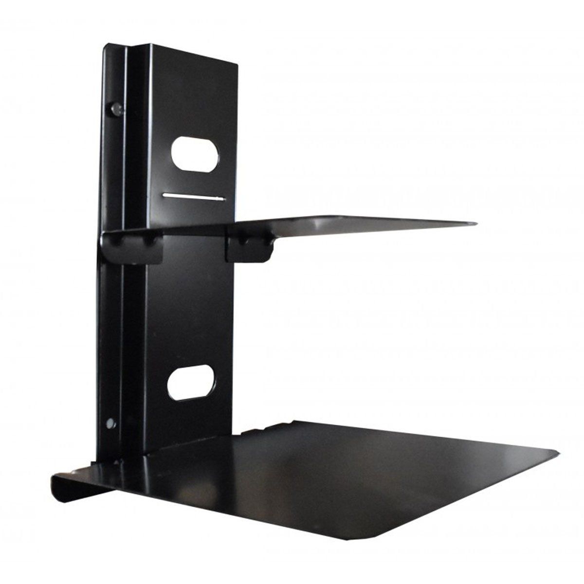 GENERICO - SOPORTE DOBLE PARA BLU-RAY DVD DECO METALICO NEGRO