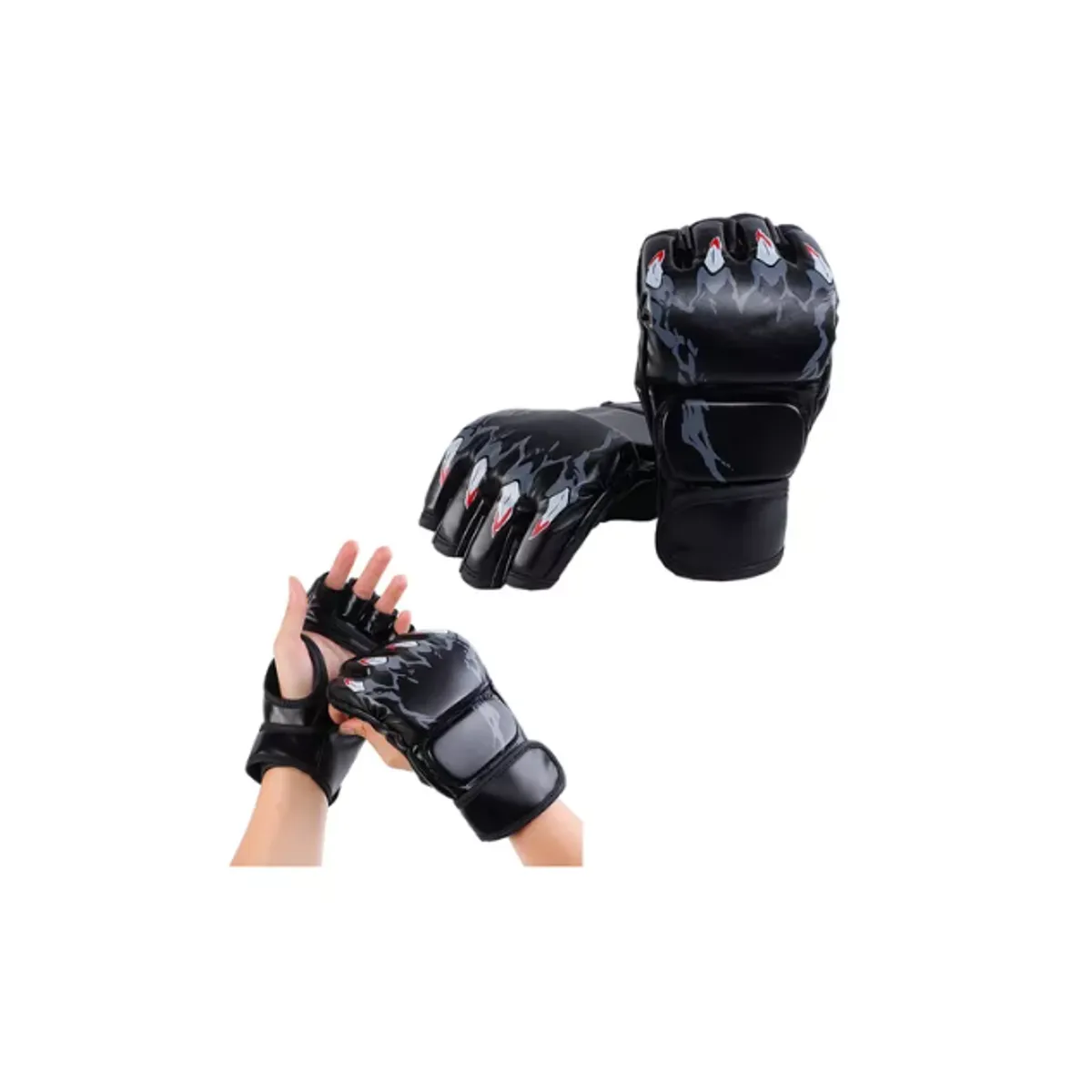 GENERICO - Guante Box  Ufc Muay Thai Negro ML Garra BLACK