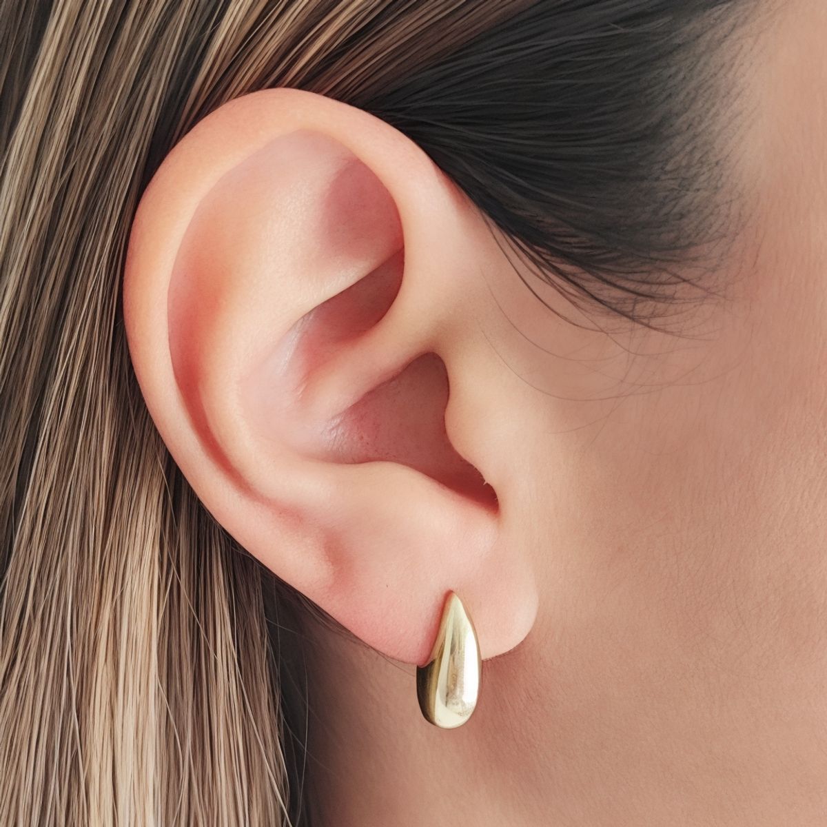 COGGIOLA - Aros Brenda Gota Enchapado Oro 18K