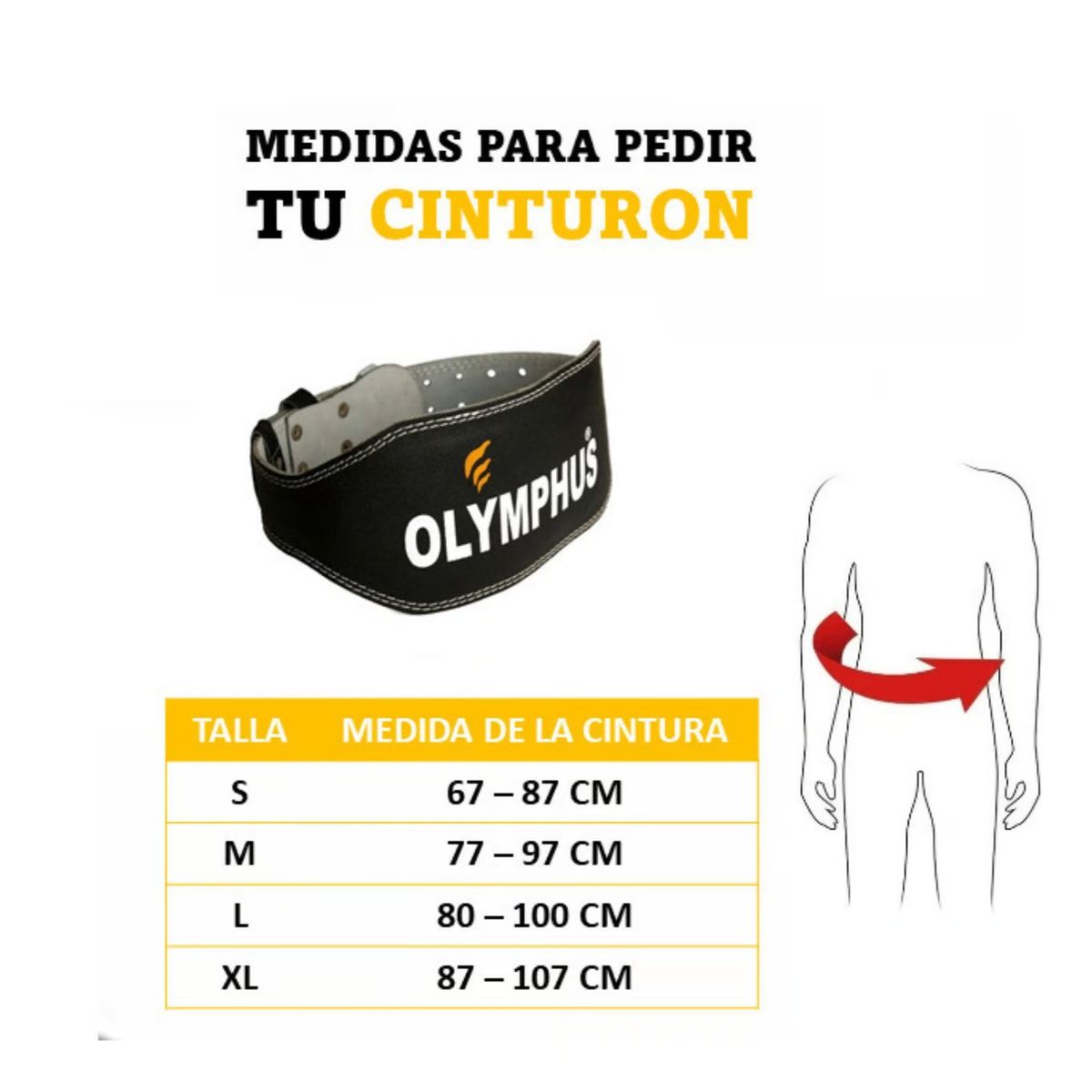 OLYMPUS - Cinturon Levantamiento Pesas Olymphus Ajustable Gym Gimnasio