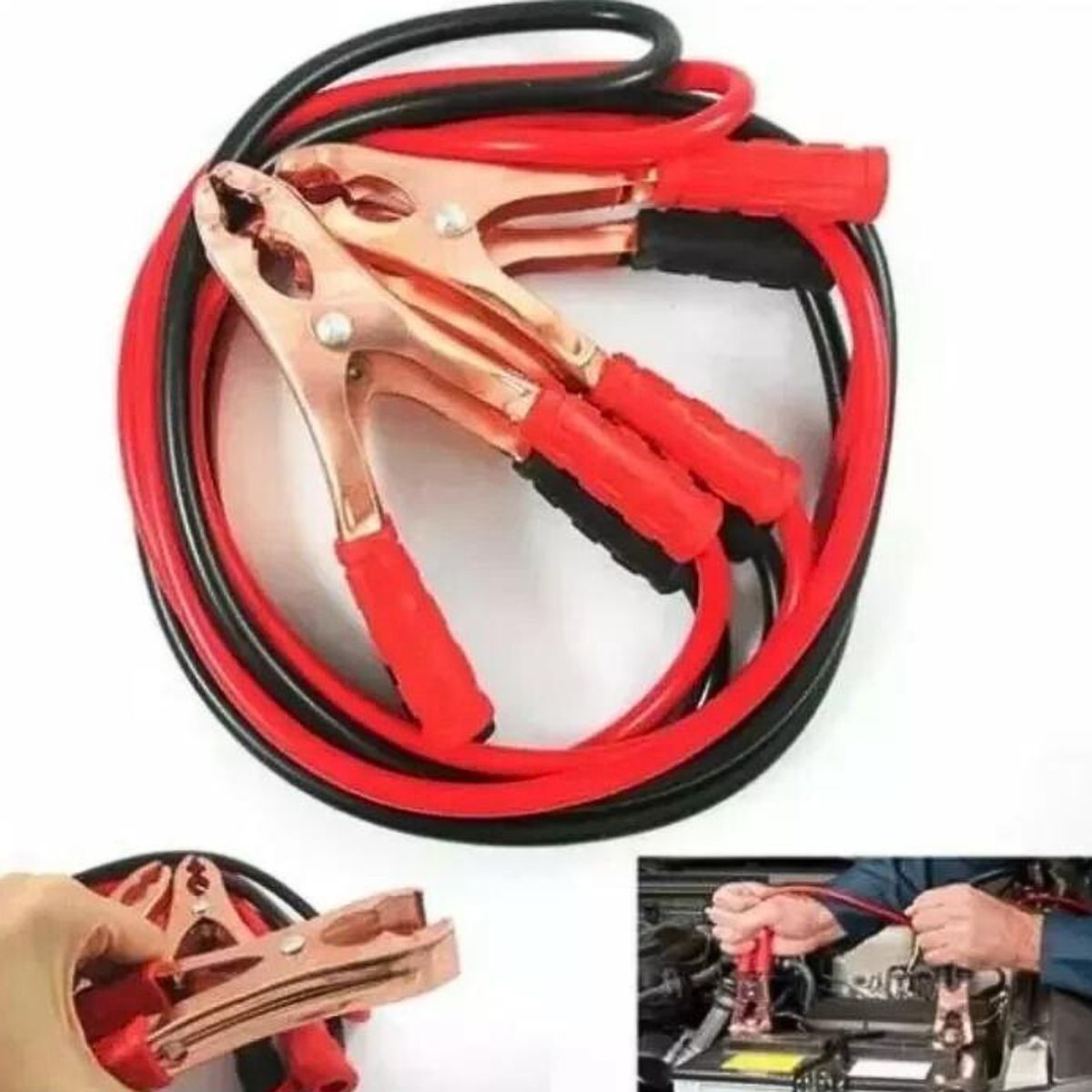 GENERICO - Cable Puente Bateria Auto Arranque 600 Amp 2mts