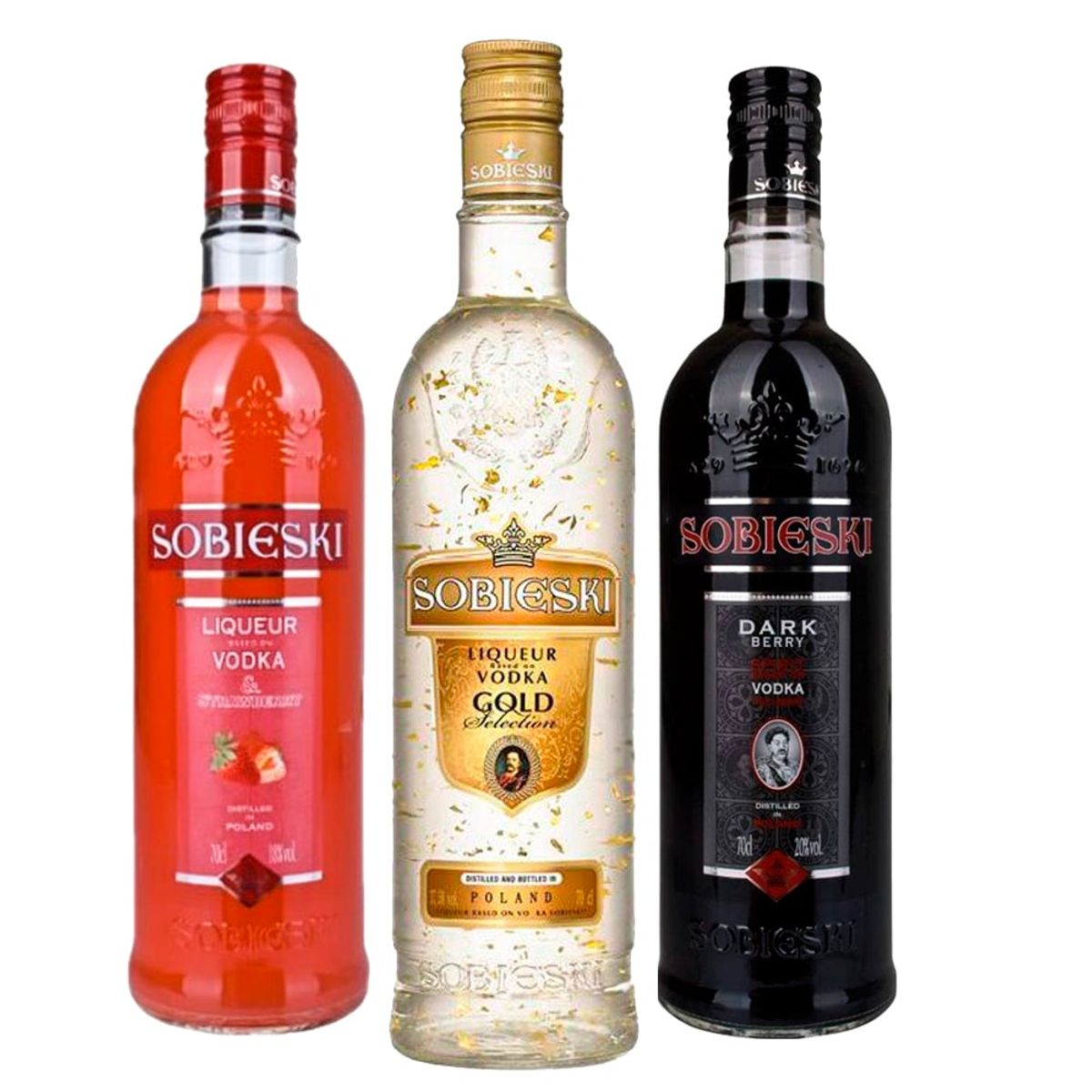 SOBIESKI VODKA - PACK X 3 VODKA SOBIESKY SBAORES