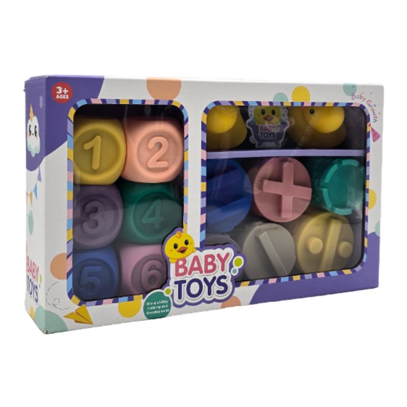 GENERICO - Juguete Didactico Para Bebe Sensorial Apilable Bloques Suave