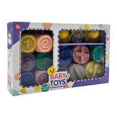 GENERICO - Juguete Didactico Para Bebe Sensorial Apilable Bloques Suave
