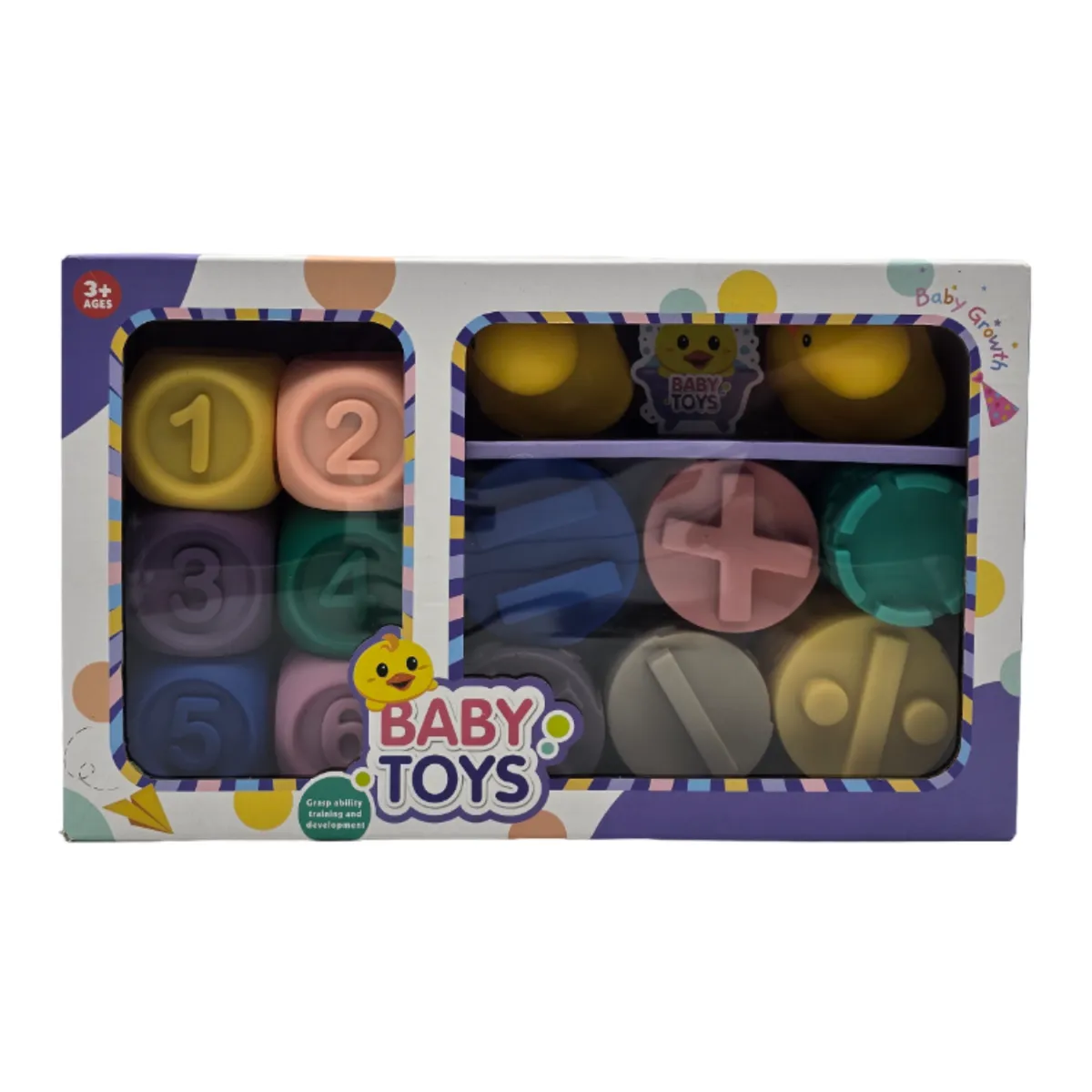 GENERICO - Juguete Didactico Para Bebe Sensorial Apilable Bloques Suave