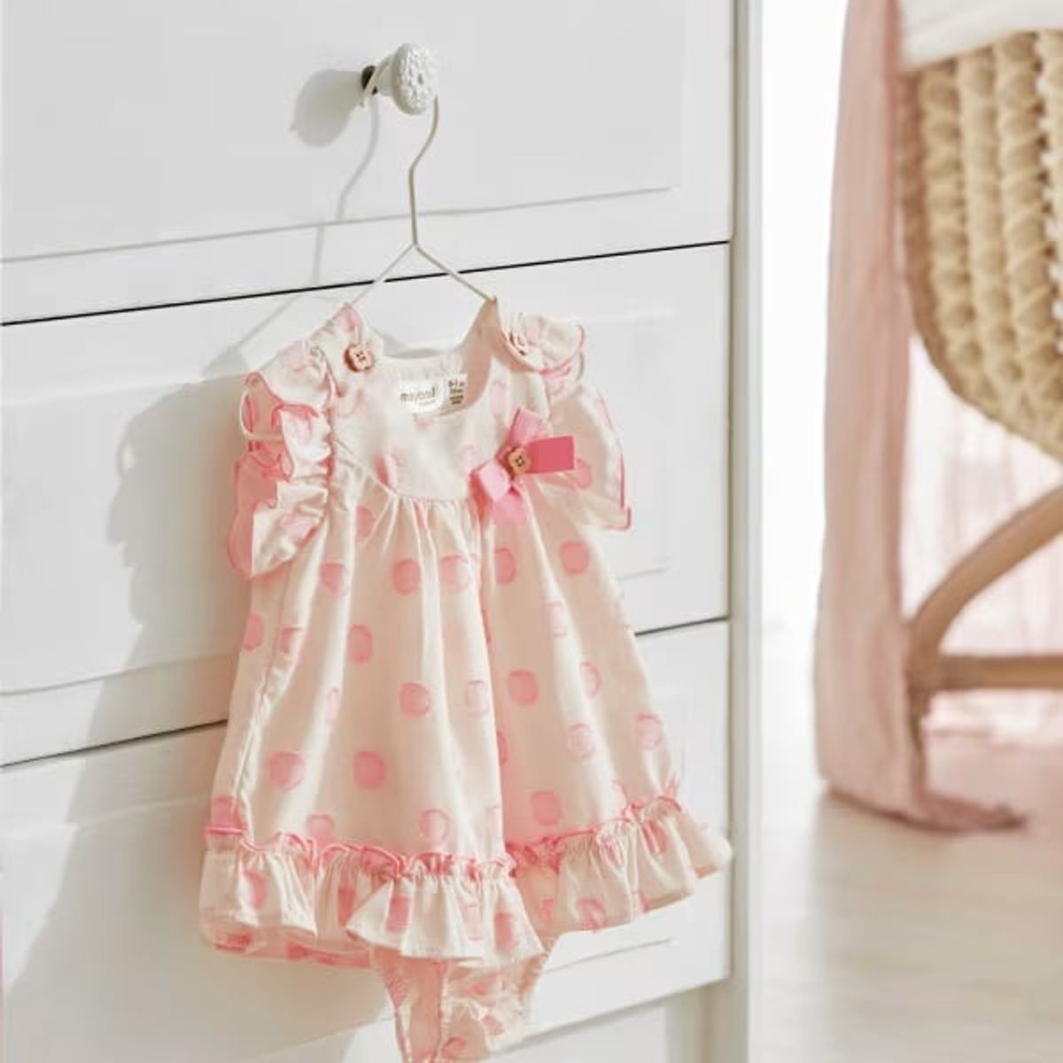 MAYORAL - Vestido jacquard Better cotton recién nacido