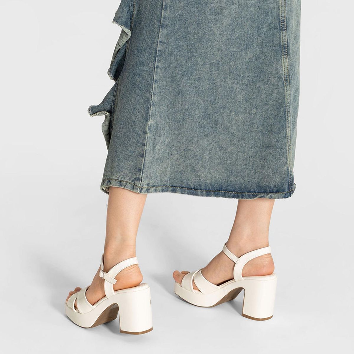 WEIDE - Sandalias Casual Taco Alto Mujer Fiesta Elegante Weide YL86