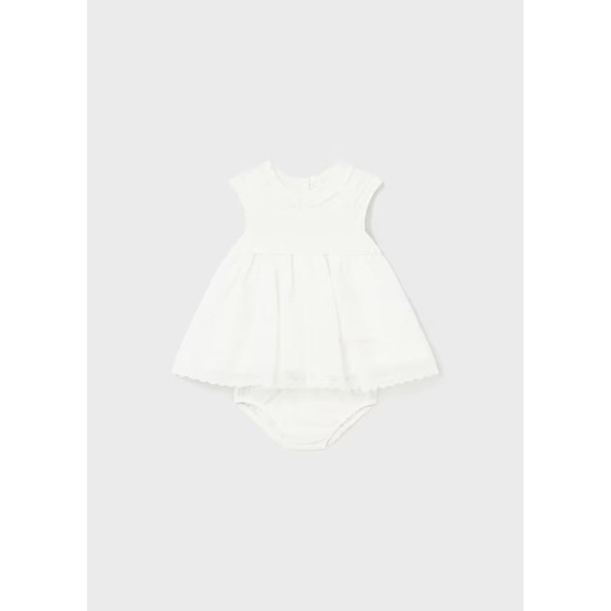 MAYORAL - Vestido combinado con cubrepañal recién nacido