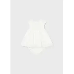 MAYORAL - Vestido combinado con cubrepañal recién nacido
