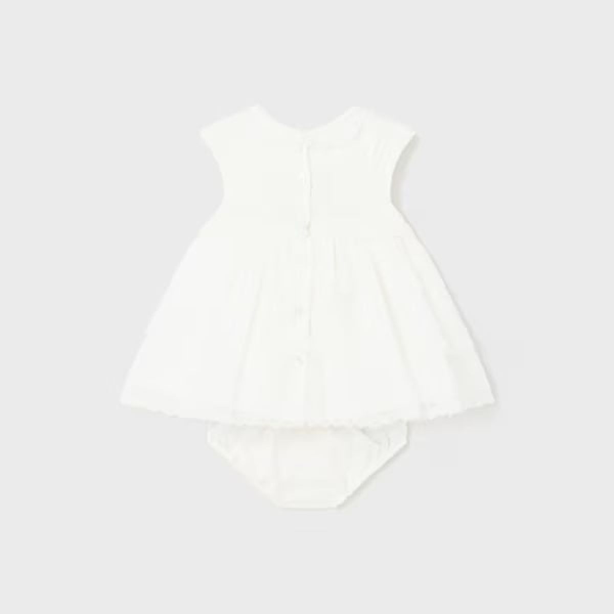 MAYORAL - Vestido combinado con cubrepañal recién nacido