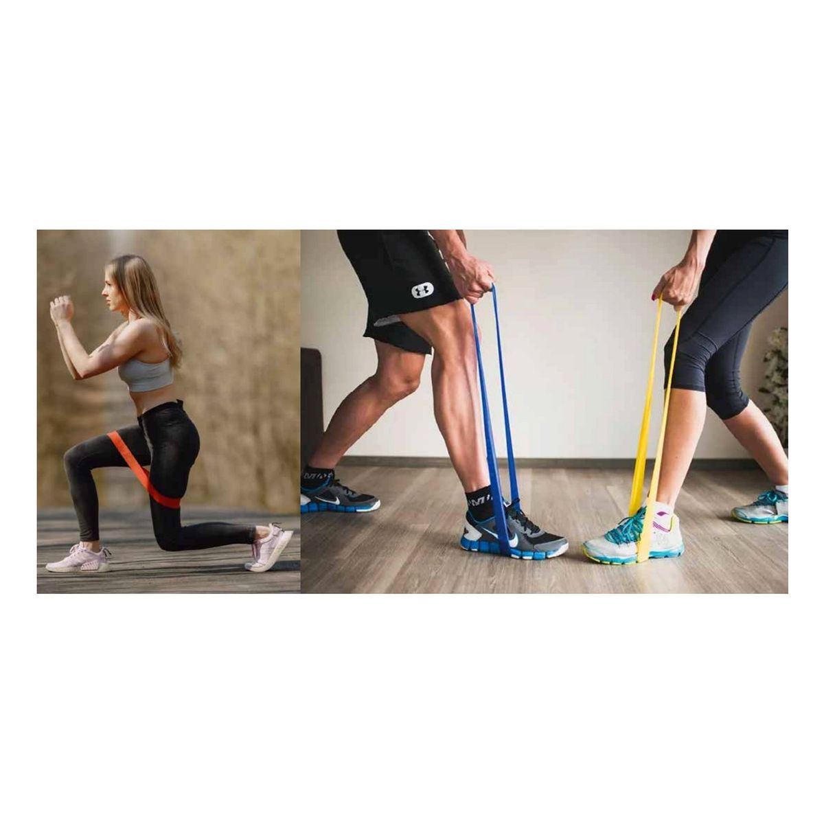 GENERICO - Pack 5 Bandas Elásticas Con Bolsito Para Entrenamiento - SC