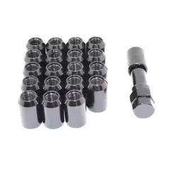 GENERICO - Tuerca De Seguridad 16pzs + Llave Negra 12x125mm