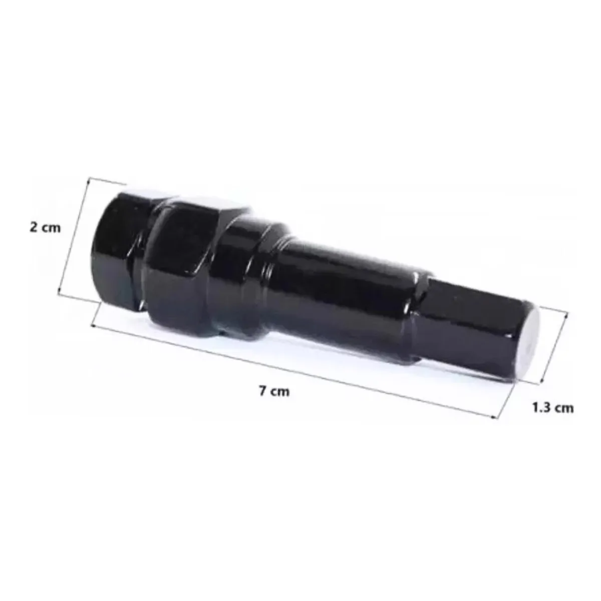 GENERICO - Tuerca De Seguridad 16pzs + Llave Negra 12x125mm