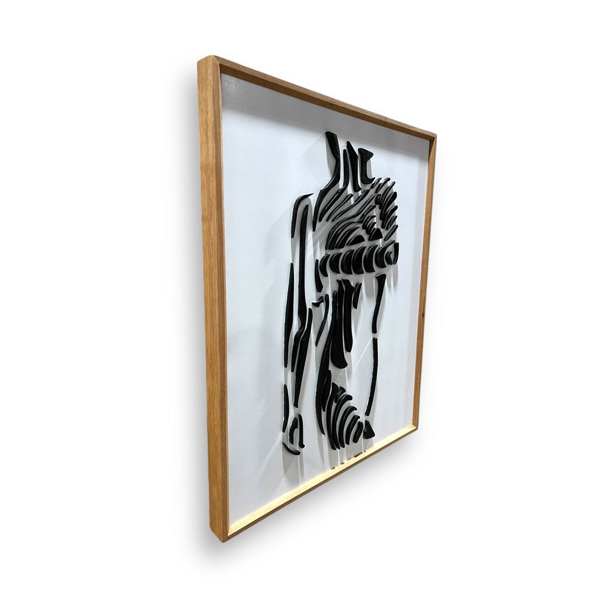 GENERICO - Cuadro modelo Silueta con marco de madera nativa