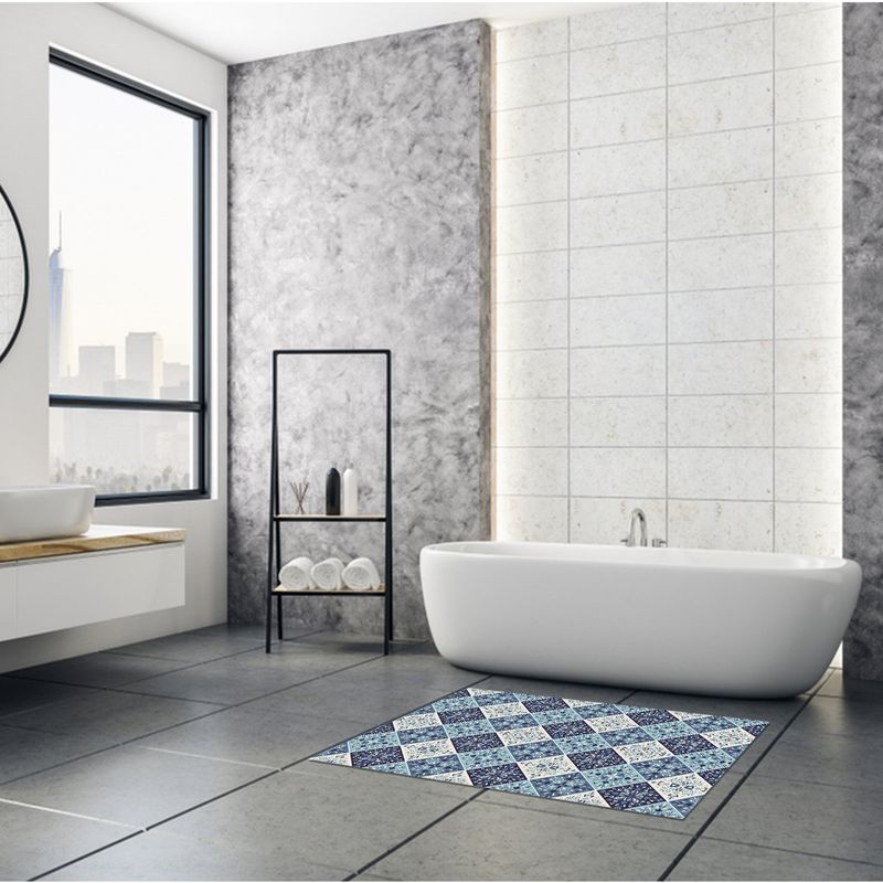 DAVANTI - Alfombra Vinilica Blue Tile 91X152Cm