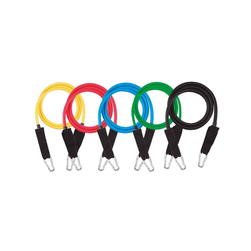 GENERICO - Pack De 5 Bandas Elásticas Para Entrenamiento Con Bolso - SC