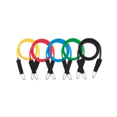 GENERICO - Pack De 5 Bandas Elásticas Para Entrenamiento Con Bolso - SC