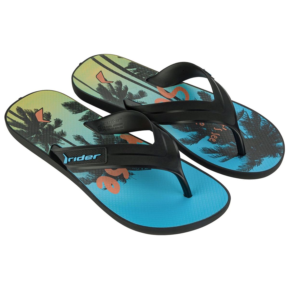 RIDER - Sandalia Hombre Negro Strike Rider