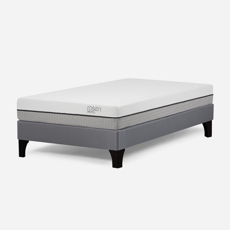 ROSEN - Cama Europea Pratta 1 Plaza Pata Madera 90 x 200 cm
