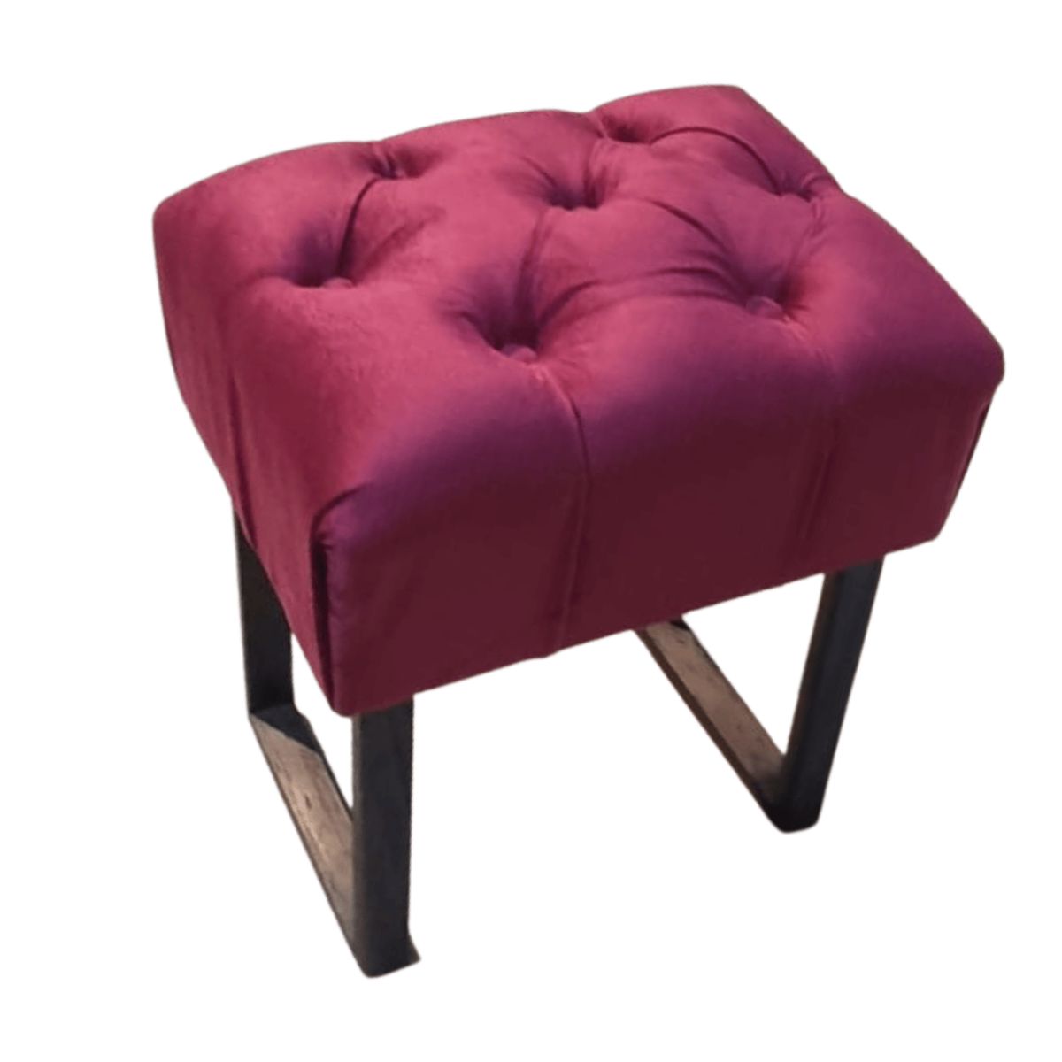 GENERICO - Banqueta Capitoné Burdeo Felpa Muebles Rimar